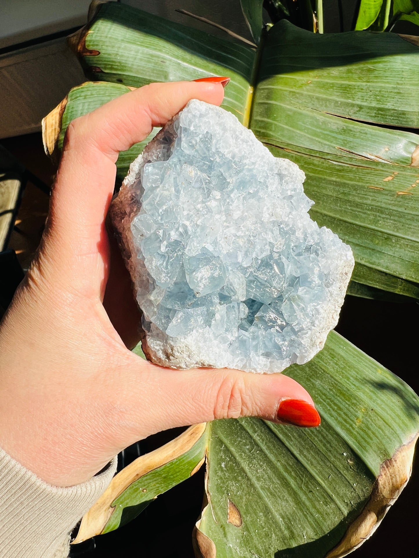 Crystal cluster blue-gray
