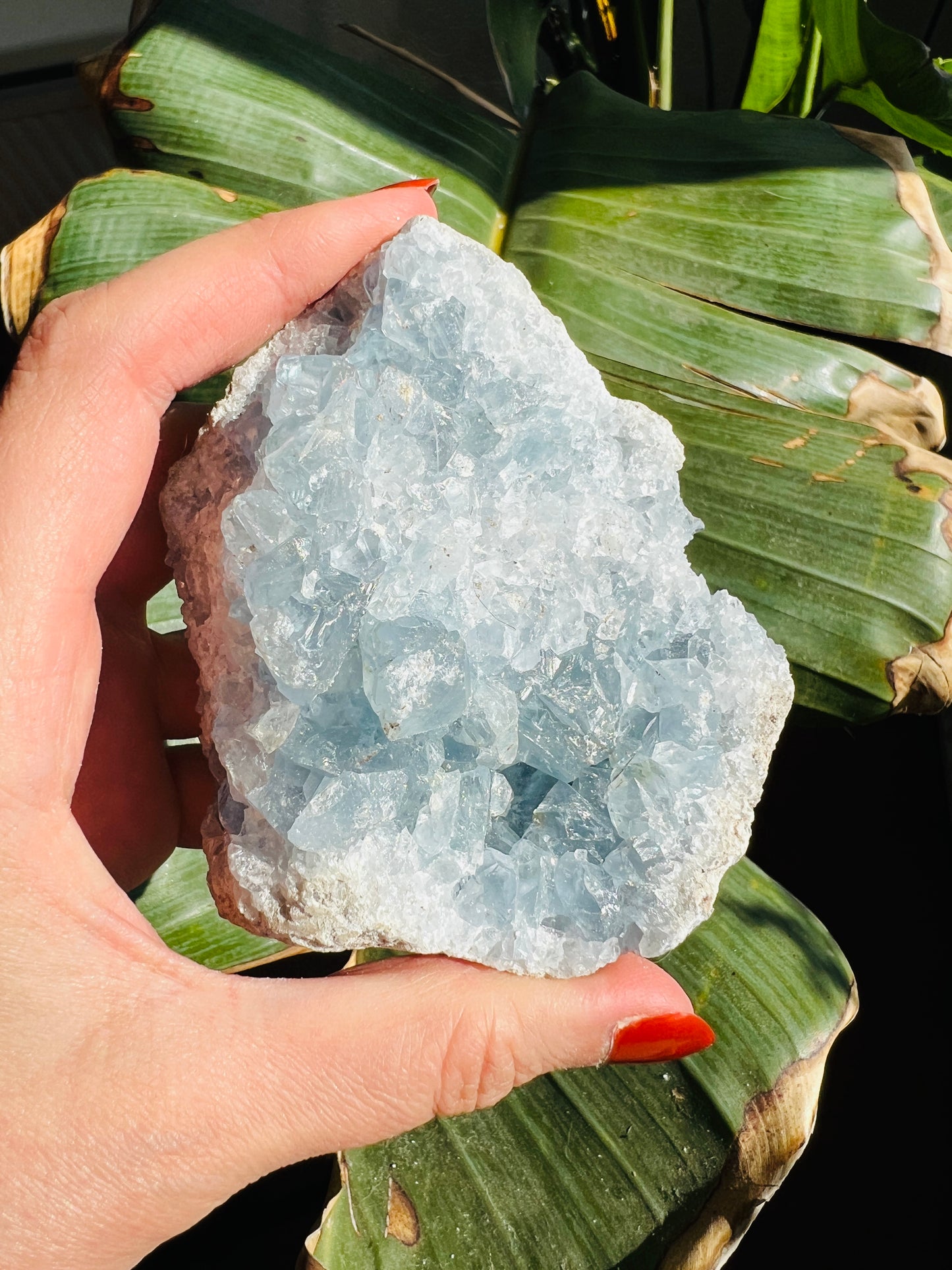 Crystal cluster blue-gray