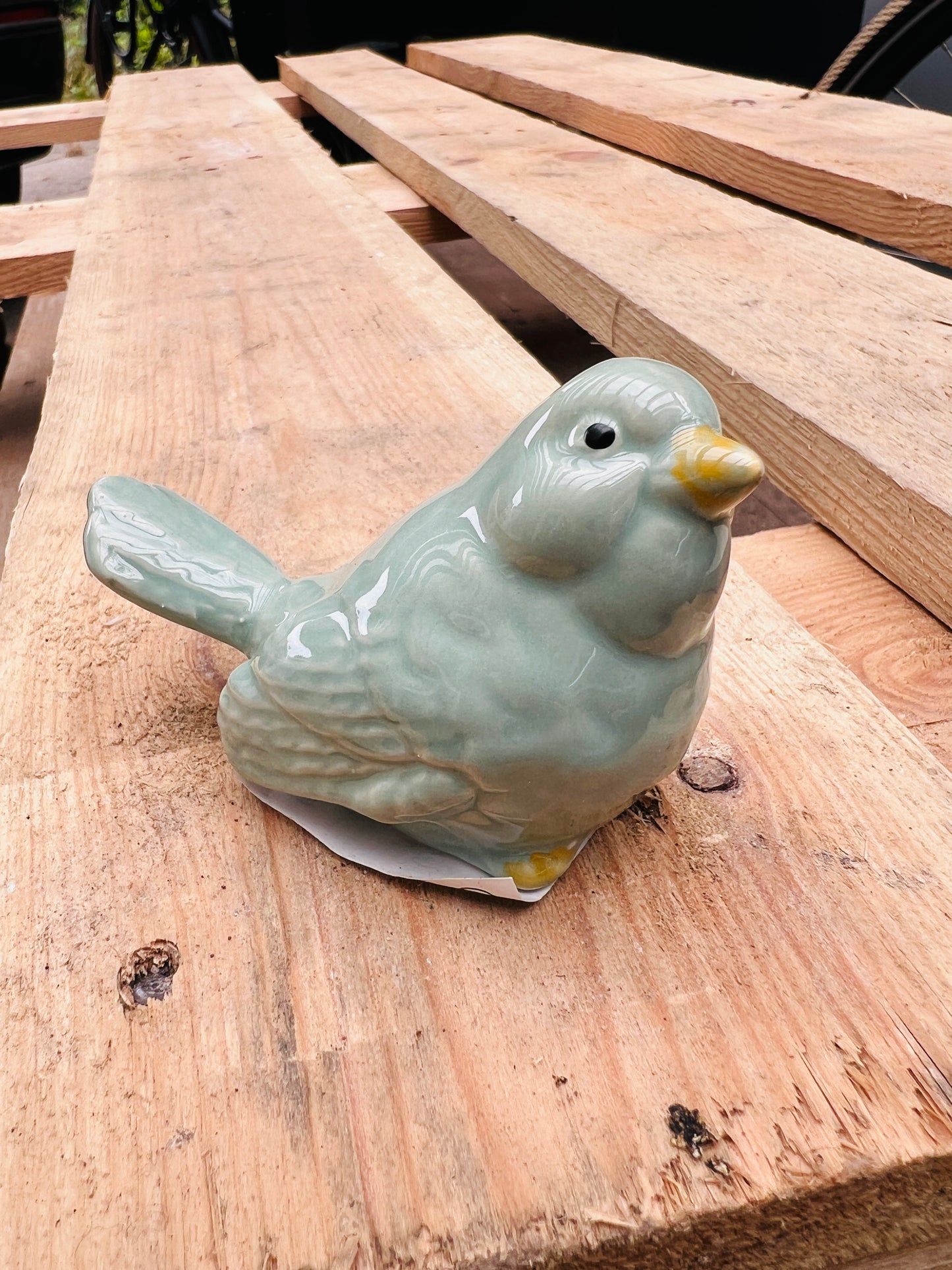 Beeldje vogel groen