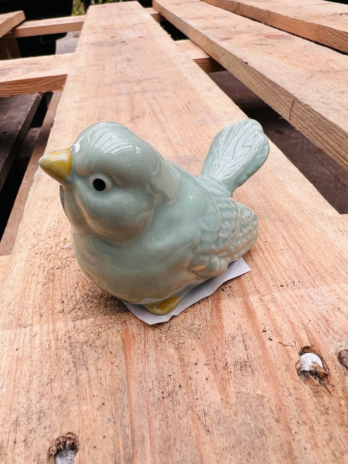 Beeldje vogel groen