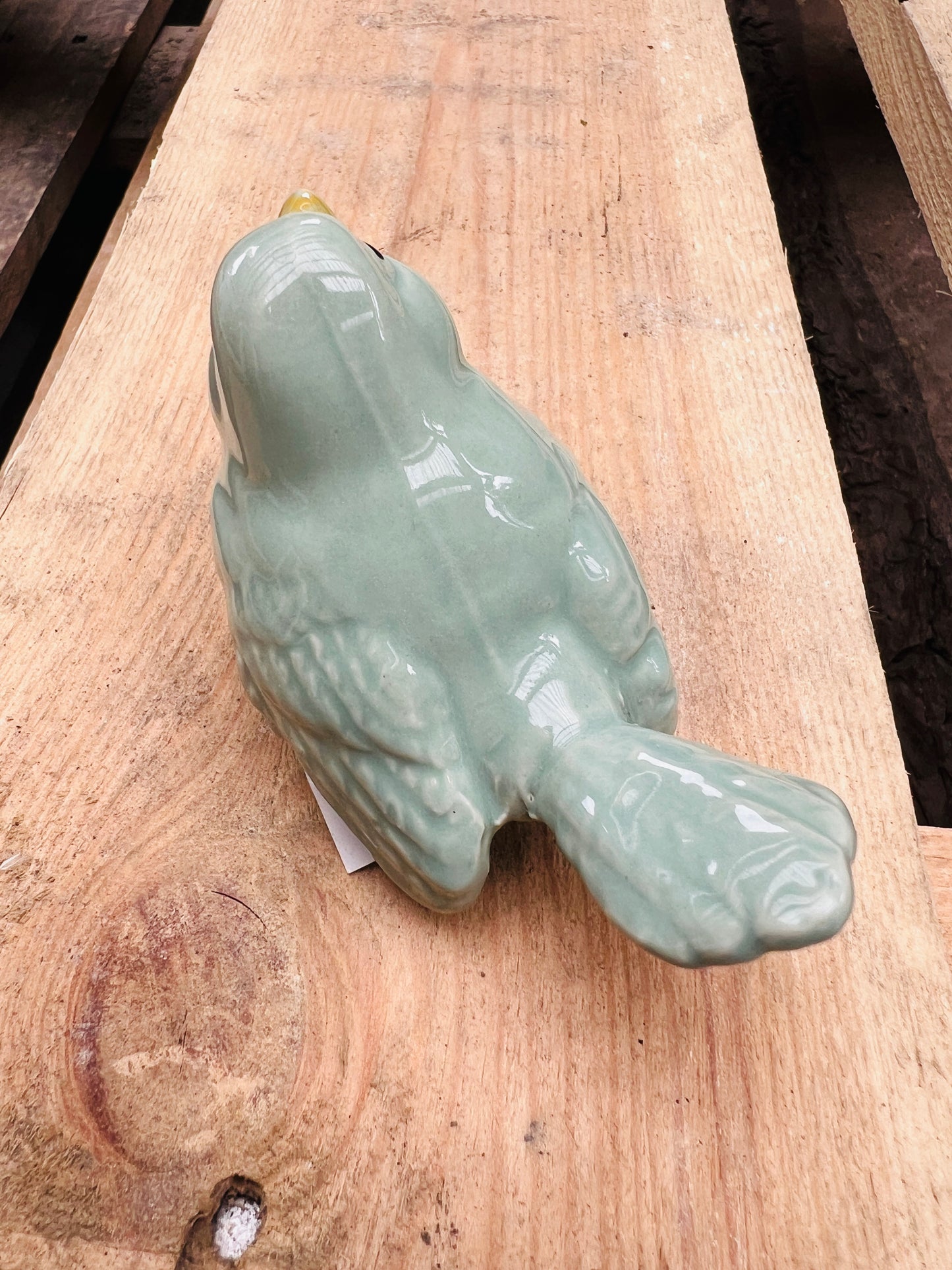 Beeldje vogel groen