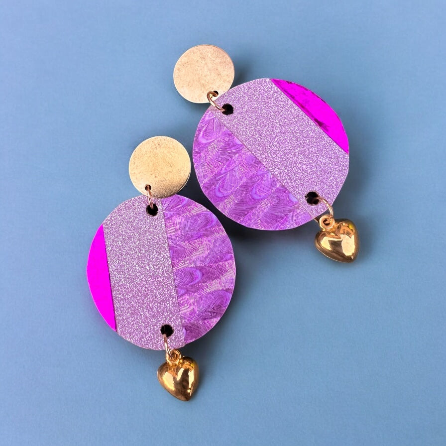 Roze gouden oorbellen
