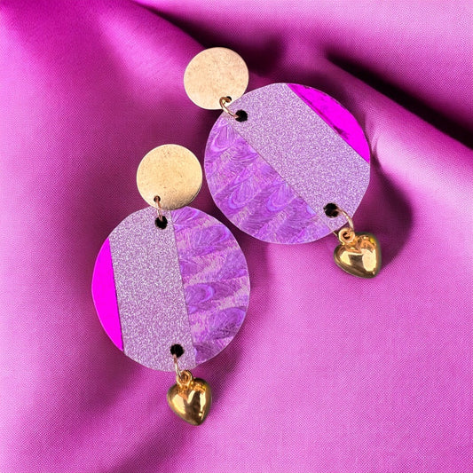 Roze gouden oorbellen