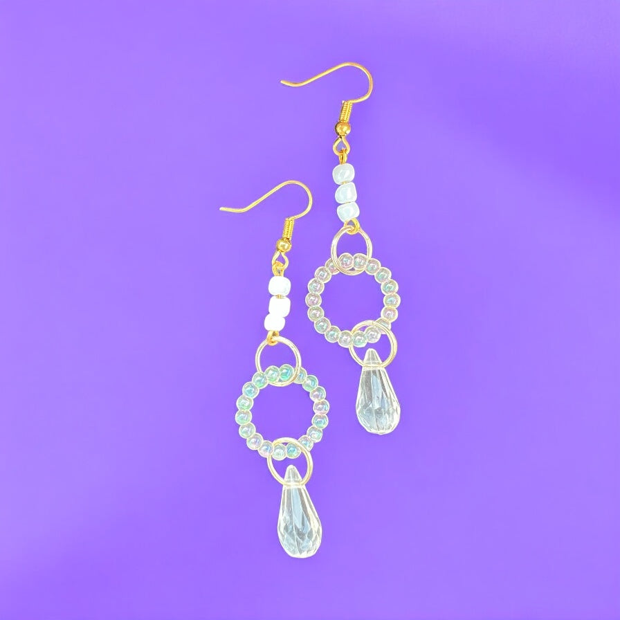 Wit gouden oorbellen