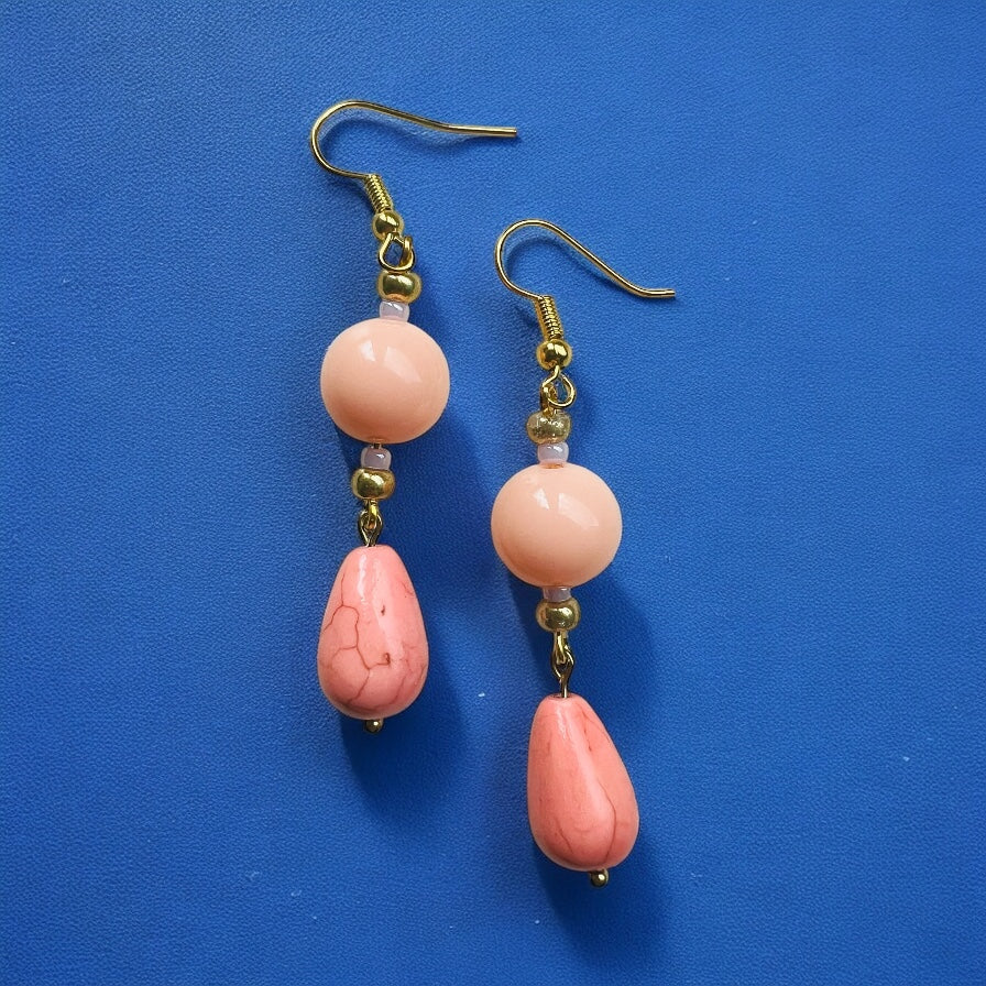 Roze gouden oorbellen