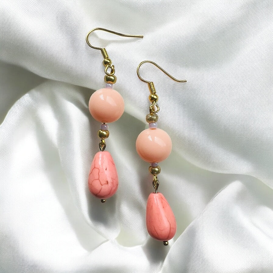 Roze gouden oorbellen