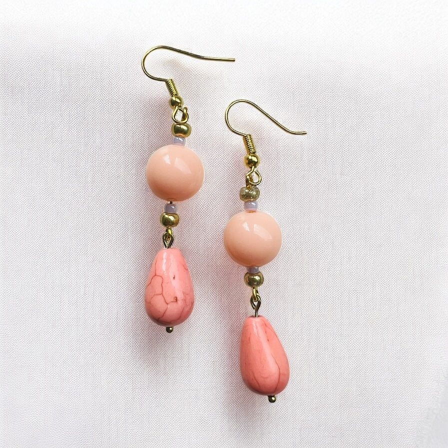 Roze gouden oorbellen