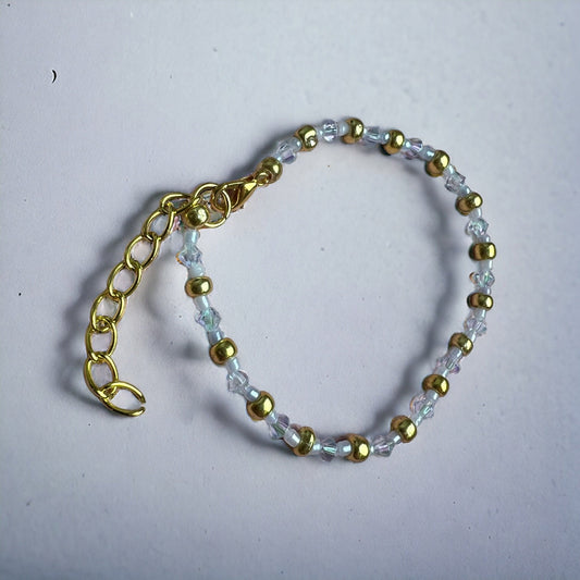 Ice blue gold bracelet