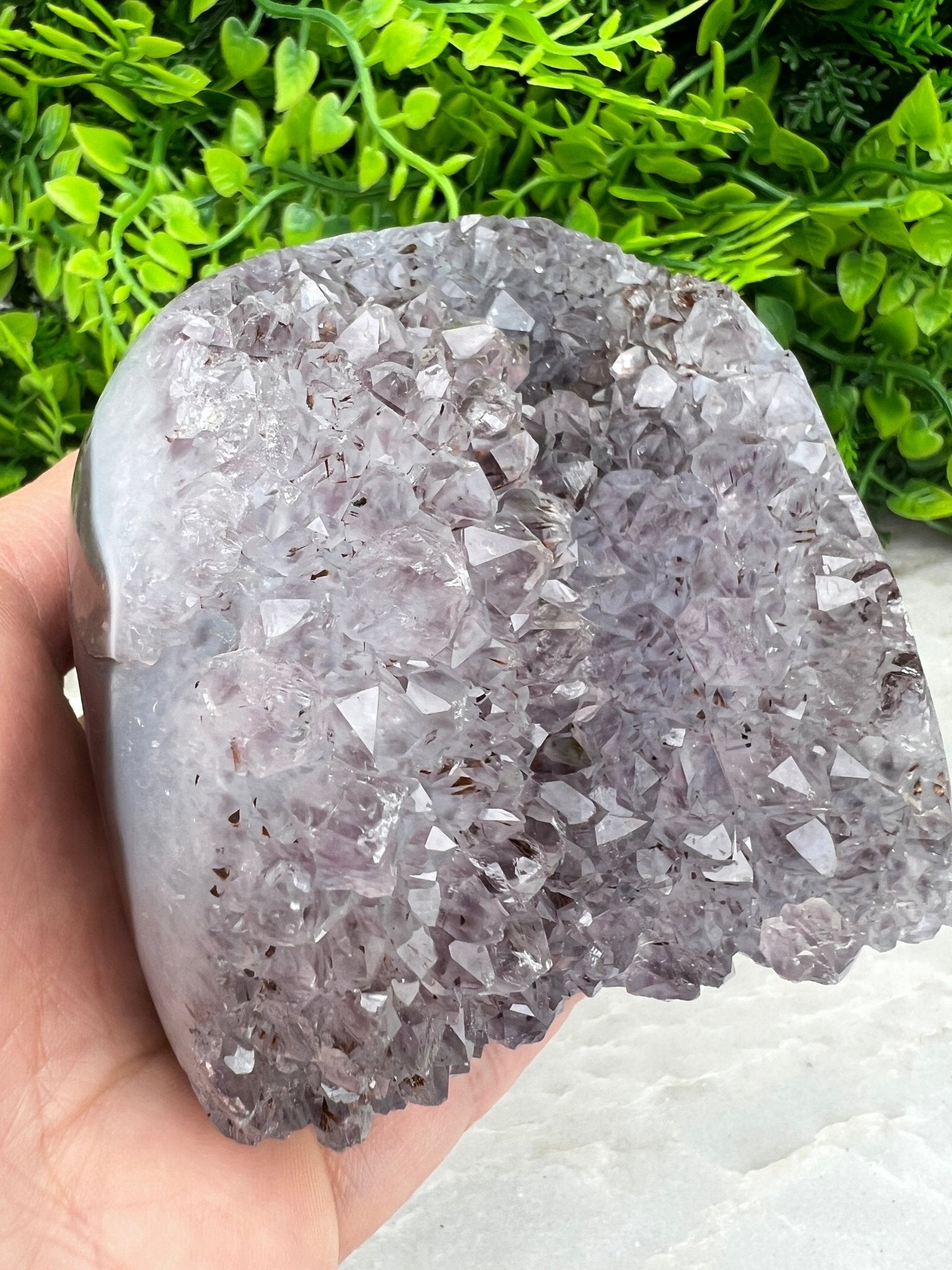 Agaat met Amethist cut base (420 gram) by KEY LIME STORE