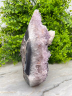 Amethist, Agaat en druzy Calciet in diamantvorm XL