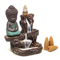 Backflow wierookbrander boeddha waterval (12x9x7 cm)