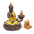 Backflow wierookbrander Boeddha (12x10x9 cm) waterval