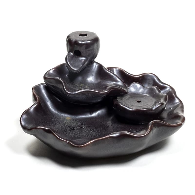 Backflow lotus waterval wierookbrander lotusvijver (11x8x6cm)