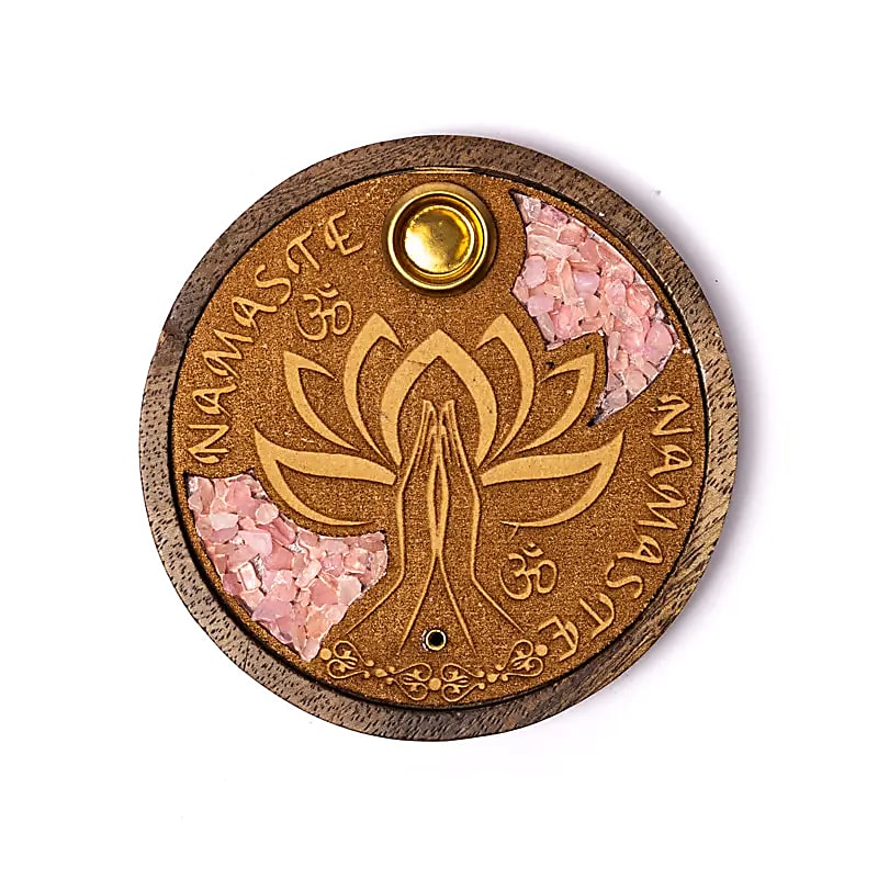 Wierook en kegeltjes houder Rozenkwarts