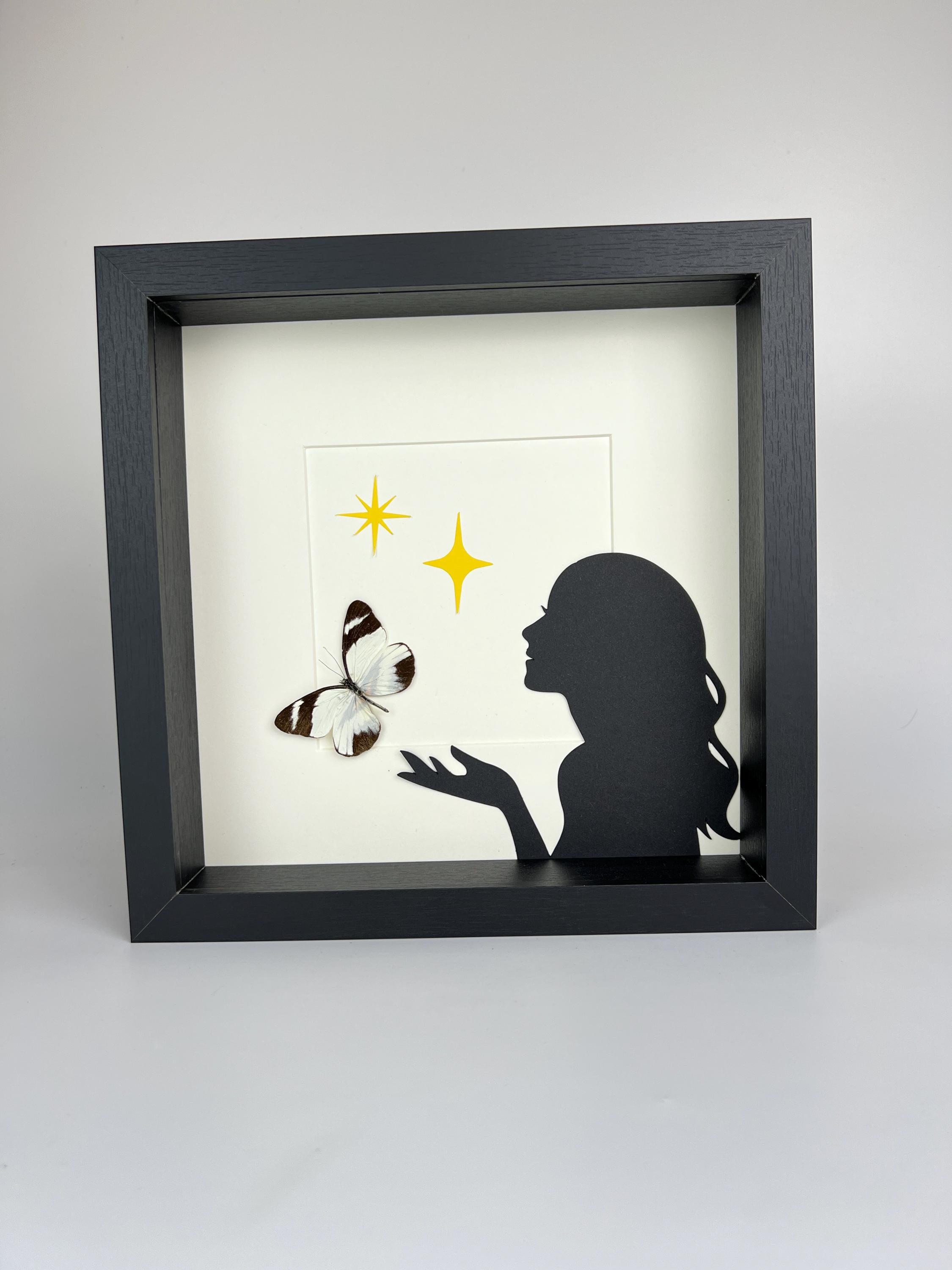 Perrhybris Pamela met print in lijst