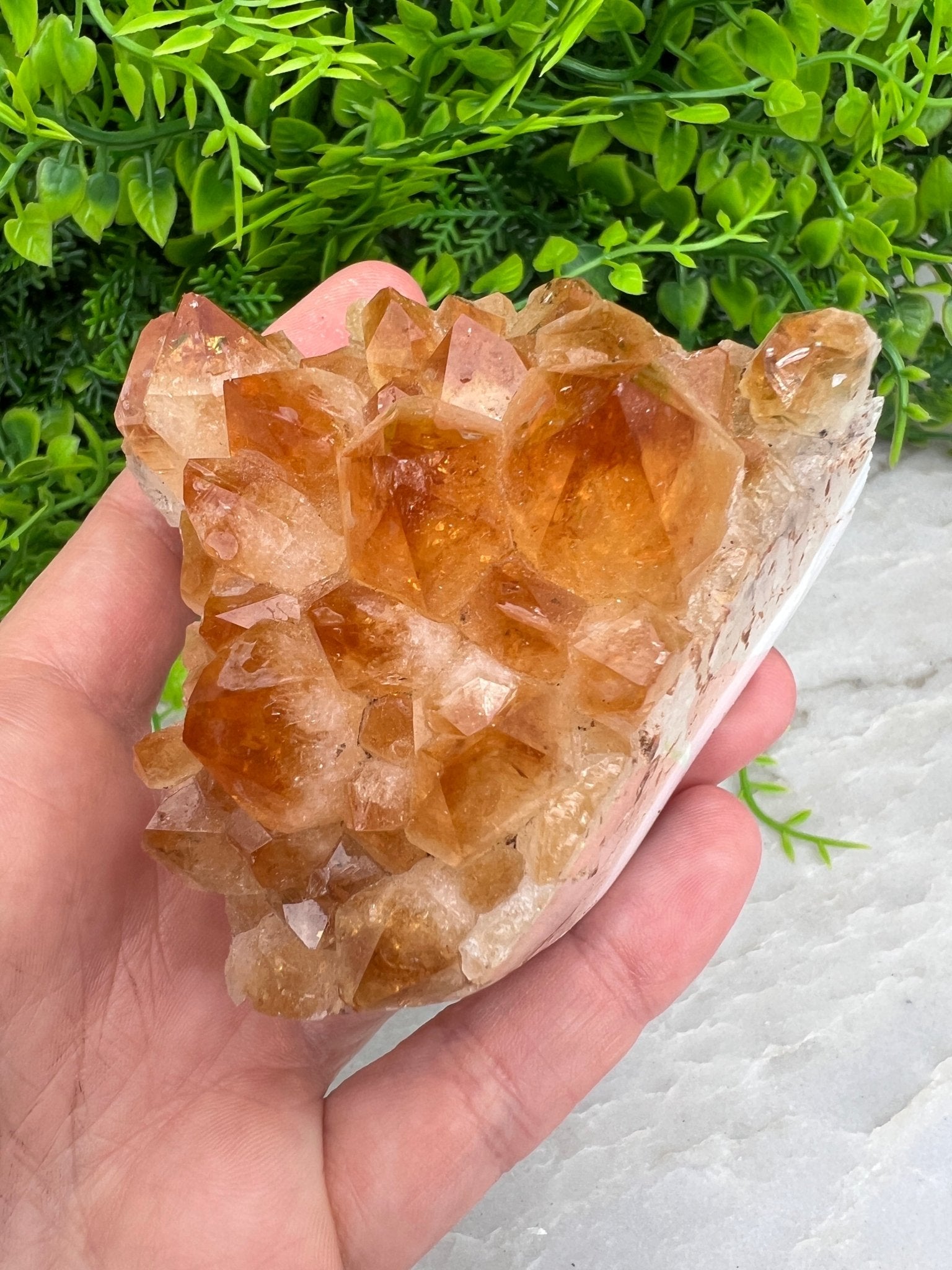 Citrin (gebrannter Amethyst) – Cluster (8 cm) von KEY LIME STORE