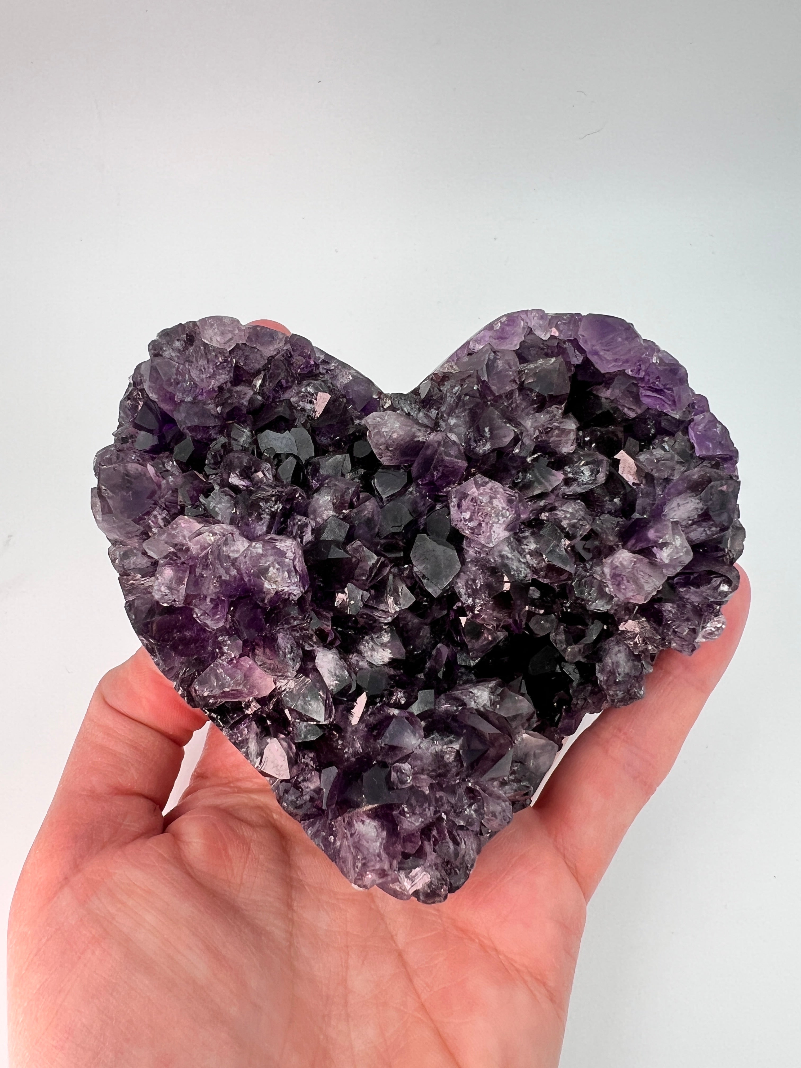 Groot amethist hart – hoge kwaliteit - 0.522 kg