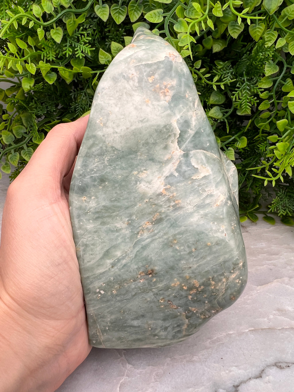 Amazonit (Südafrika) – Skulptur (17 cm x 1,25 kg)