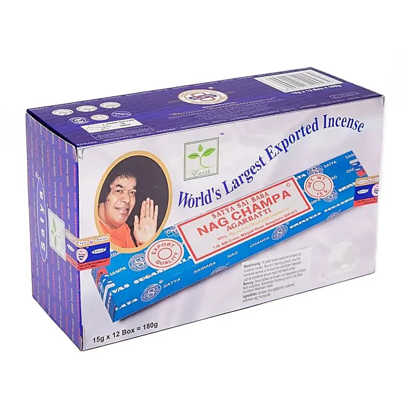 Wierook Satya Nag Champa Agarbatti klassiek - Doos 12 pakjes