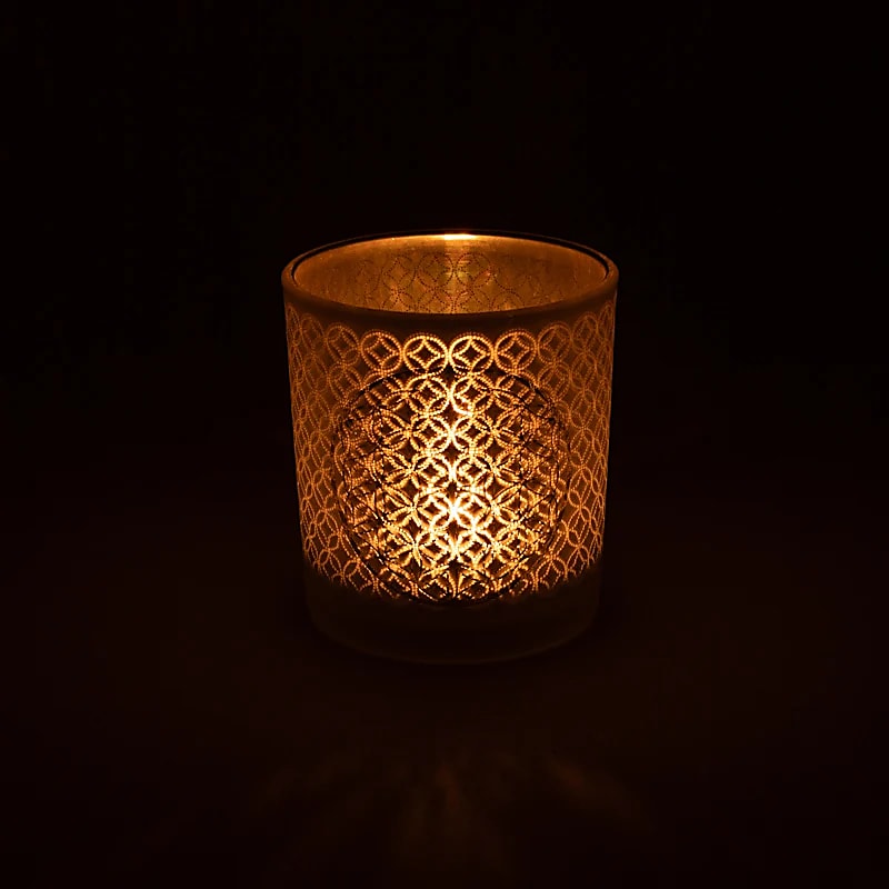 Sfeerlicht Bloem des Levens matglas/metallic (7,3x8 cm)