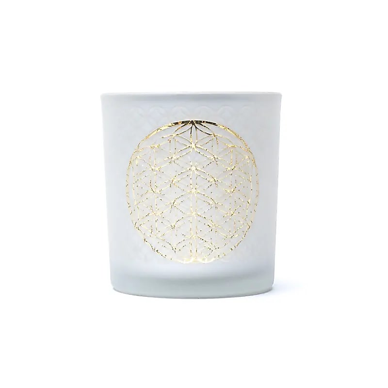 Sfeerlicht Bloem des Levens matglas/metallic (7,3x8 cm)