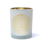 Flower of Life Decorative Light, Frosted Glass, Metallic (10x12.5 cm)