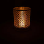 Flower of Life Decorative Light, Frosted Glass, Metallic (10x12.5 cm)