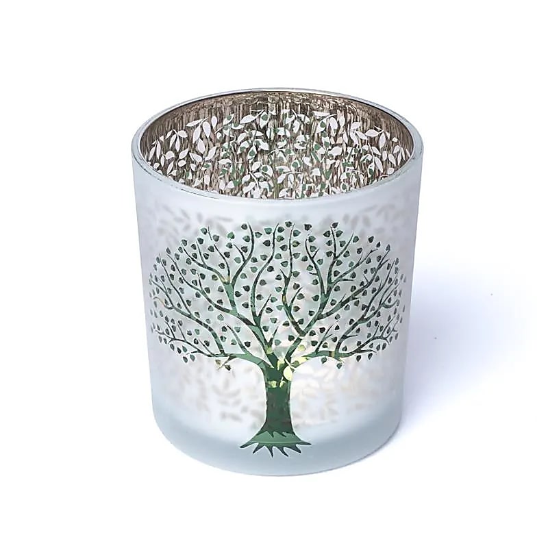 Levensboom sfeerlicht matglas/metallic (7,3x8 cm)
