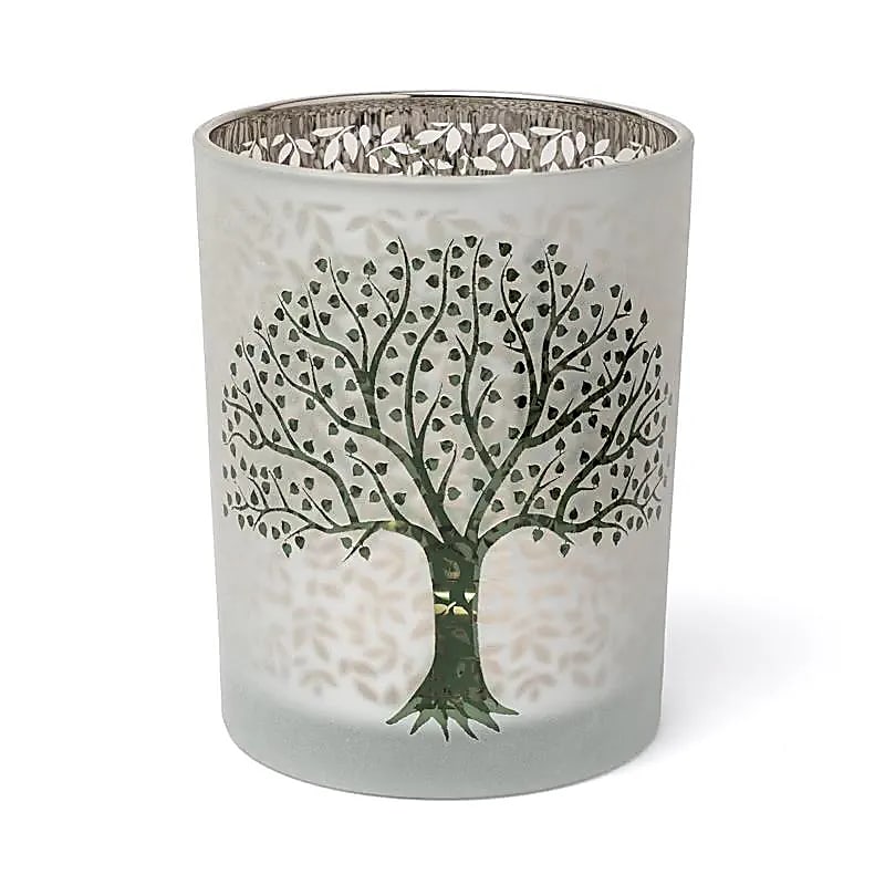 Sfeerlicht levensboom matglas/metallic (10x12,5 cm)