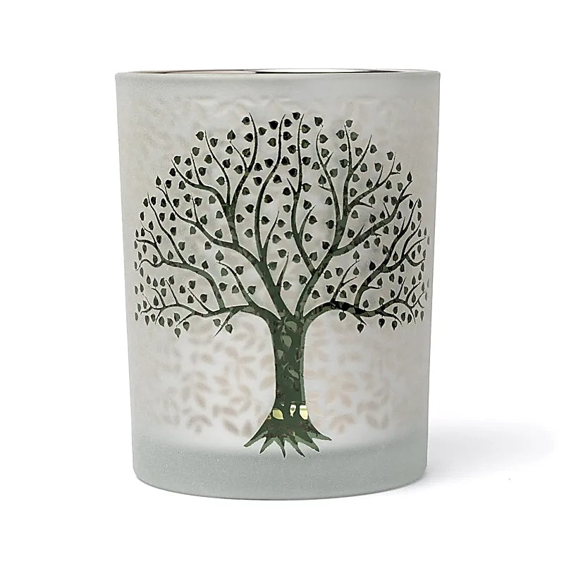 Sfeerlicht levensboom matglas/metallic (10x12,5 cm)