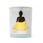 Buddha Mood Light, Frosted Glass/Metallic (10x12.5 cm)