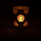 Buddha Mood Light, Frosted Glass/Metallic (10x12.5 cm)