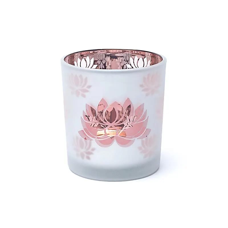 lotus sfeerlicht matglas/metallic (7,3x8 cm)