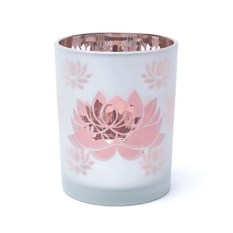 Sfeerlicht lotus matglas/metallic (10x12,5 cm)