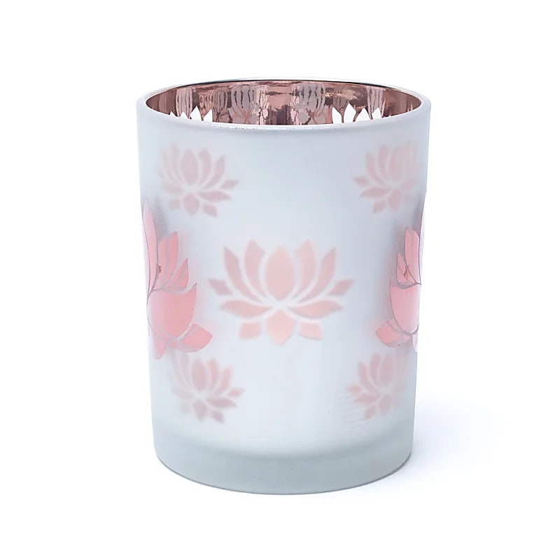 Sfeerlicht lotus matglas/metallic (10x12,5 cm)