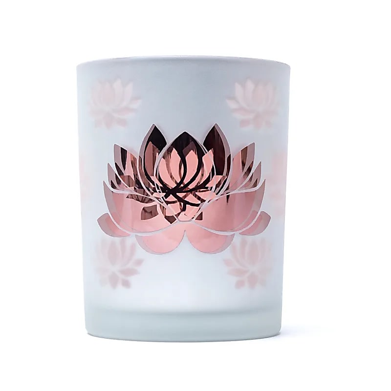 Sfeerlicht lotus matglas/metallic (10x12,5 cm)