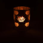 Sfeerlicht lotus matglas/metallic (10x12,5 cm)
