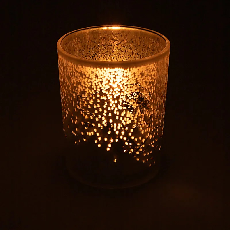 Sfeerlicht spirituele handen matglas/metallic (10x12,5 cm)