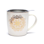 Mandala theemok set (±400 ml) met zeef en deksel