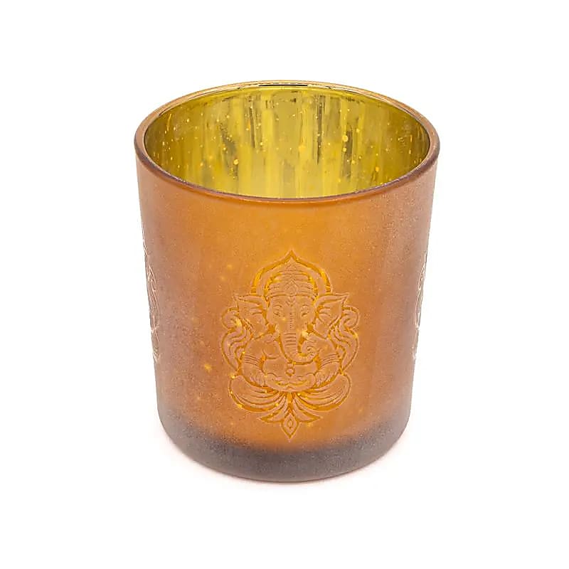 Ganesha sfeerlicht matglas/metallic (7,3x8 cm)