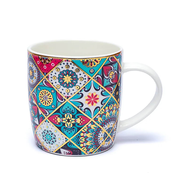 Oriental Tea Mug with Strainer (±400 ml)