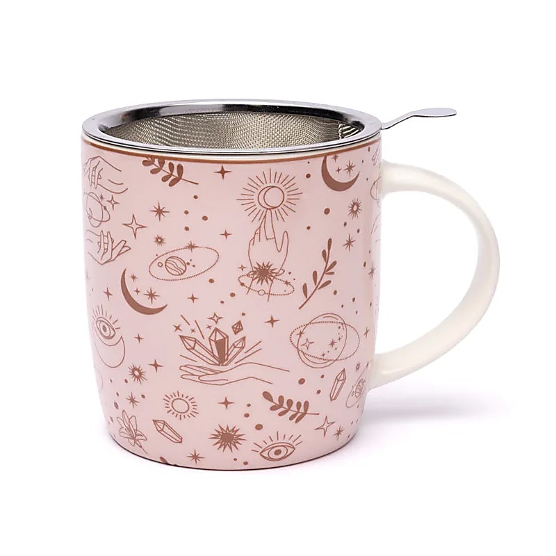 Theemok met zeef mystieke symbolen (±400 ml)