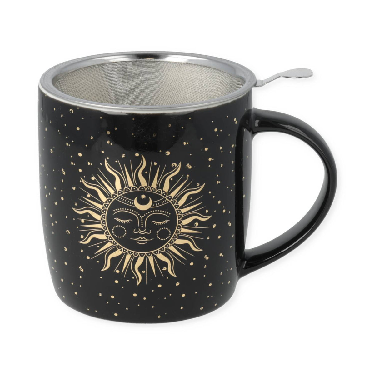 Theemok set Zon en Maan zwart (±400 ml)