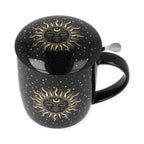 Theemok set Zon en Maan zwart (±400 ml)