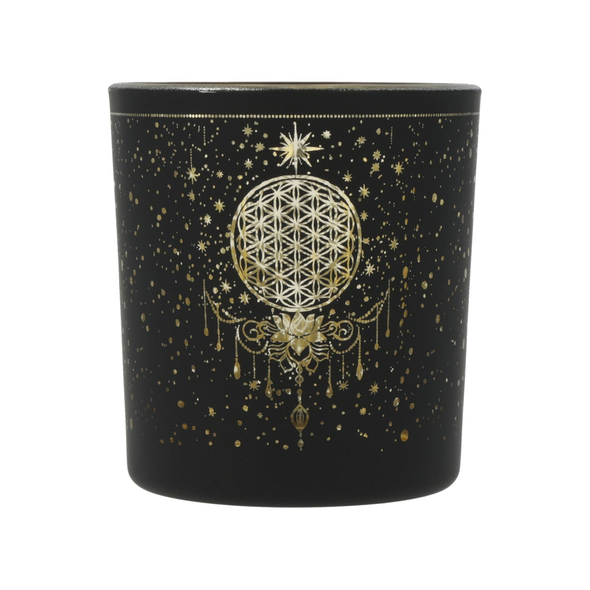 Flower of Life Mood Light, Frosted Glass/Metallic Mystical (7.3 x 8 cm)