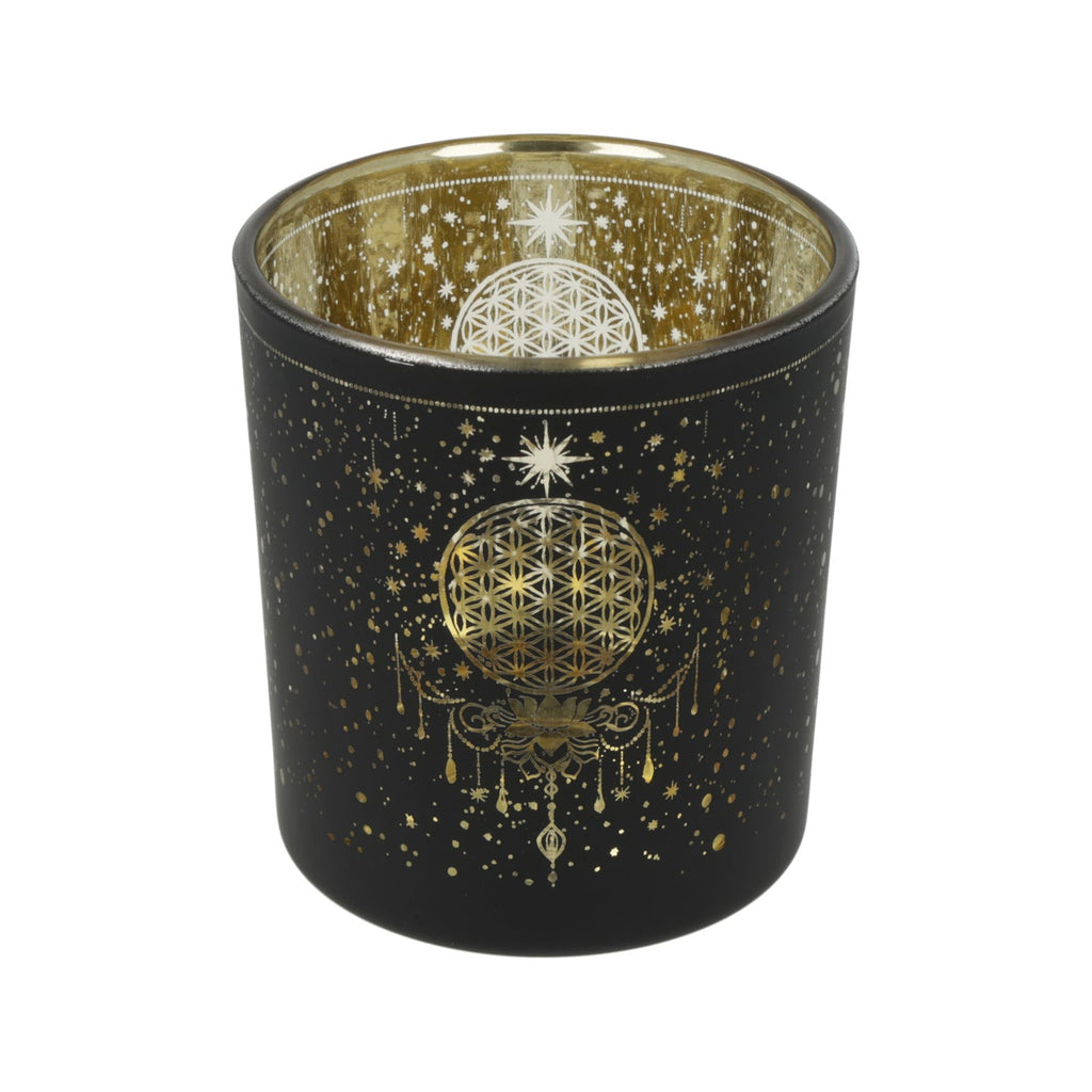 Flower of Life Mood Light, Frosted Glass/Metallic Mystical (7.3 x 8 cm)