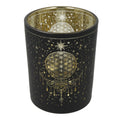 Flower of Life Mood Light, Frosted Glass, Metallic, Mystical (10 x 12.5 cm)