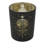 Flower of Life Mood Light, Frosted Glass, Metallic, Mystical (10 x 12.5 cm)