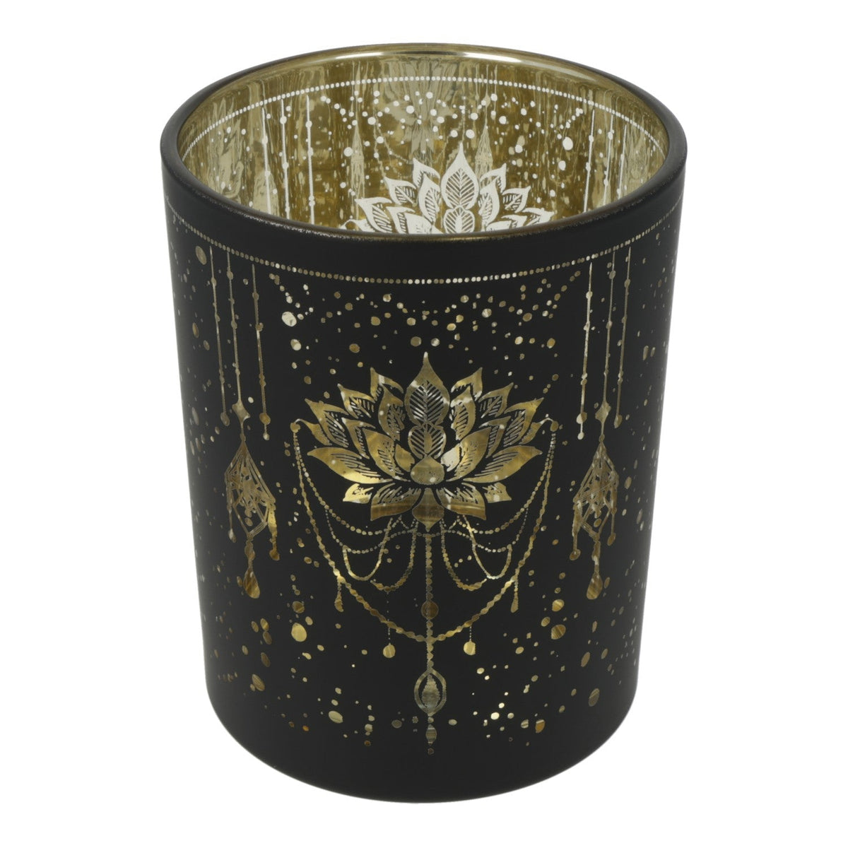 Sfeerlicht lotus matglas/metallic Mystical (10x12,5 cm)