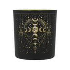 Moon phase theelichthouder matglas/metallic mystical (7,3x8 cm)